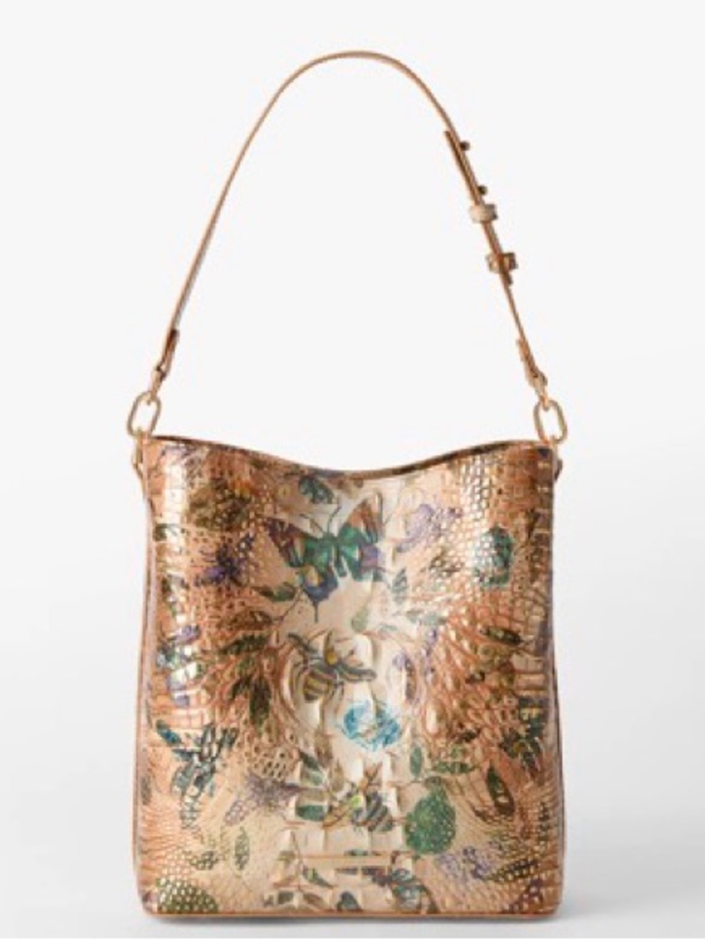 Brahmin Celina Hill Garden Melbourne Bucket Bag NWT